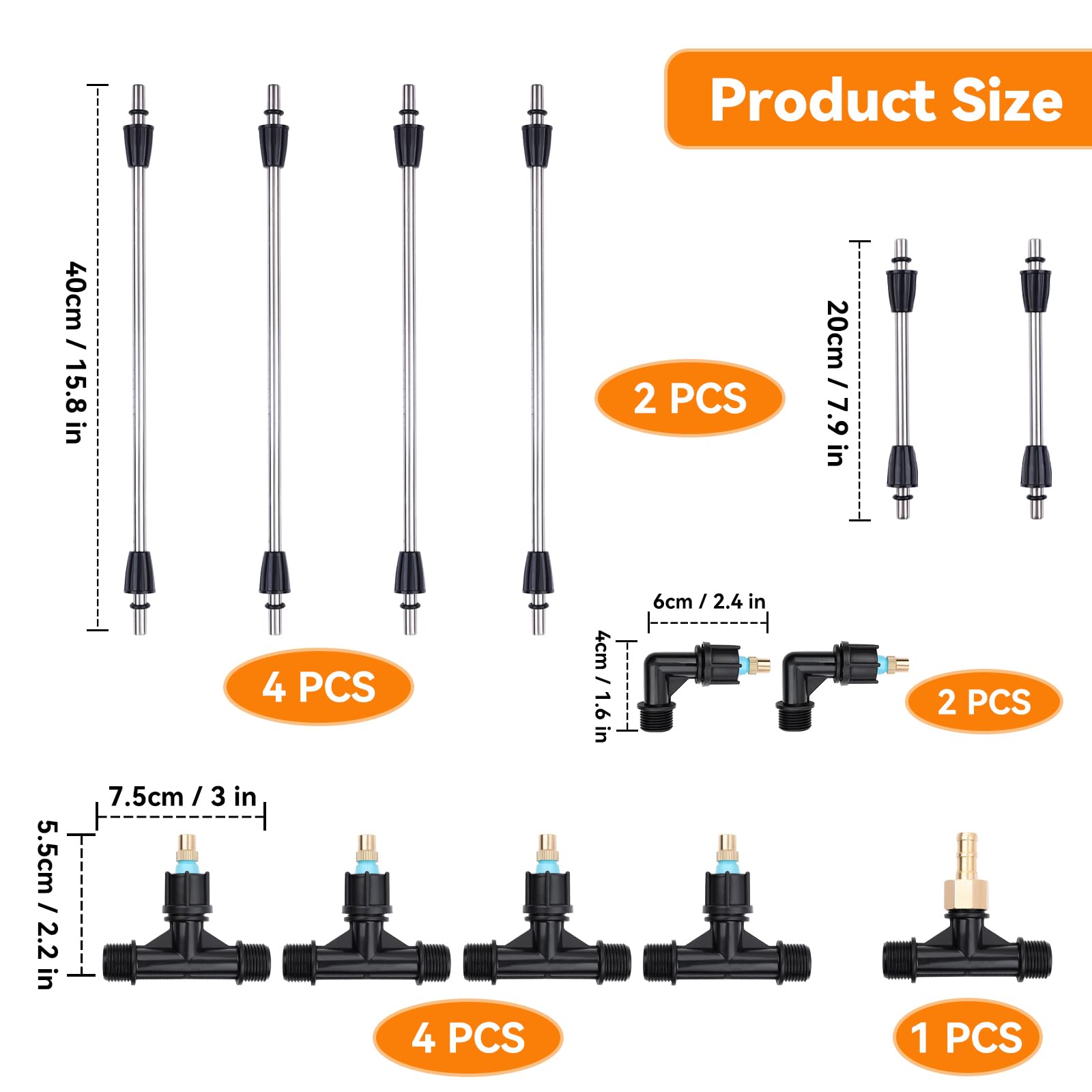 Amazon.com: Metal 6-Nozzle Poly Boom Wand with 3/8